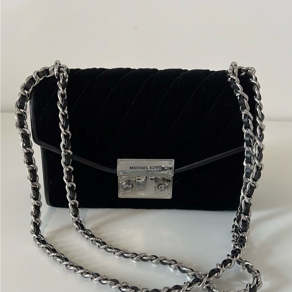 Michael Kors Black Quilted Crossbody Bag